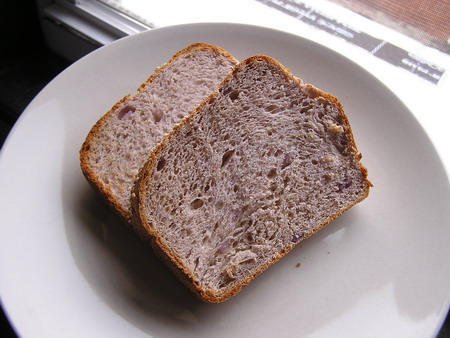 Purple fingerling potato bread