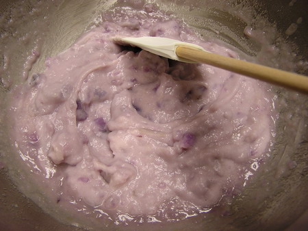Mashed purple potato 